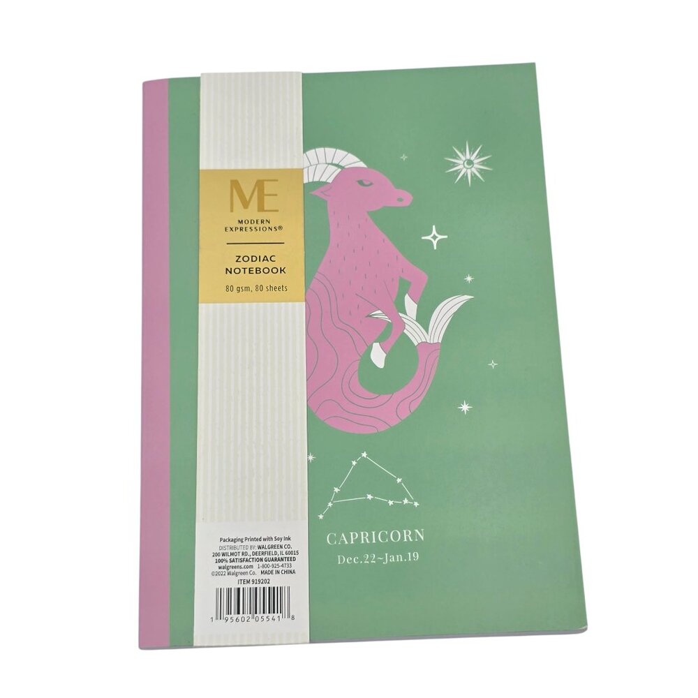 🎀 Modern Expressions Capricorn Zodiac Notebook  Dec 22nd - Jan 19th NWT